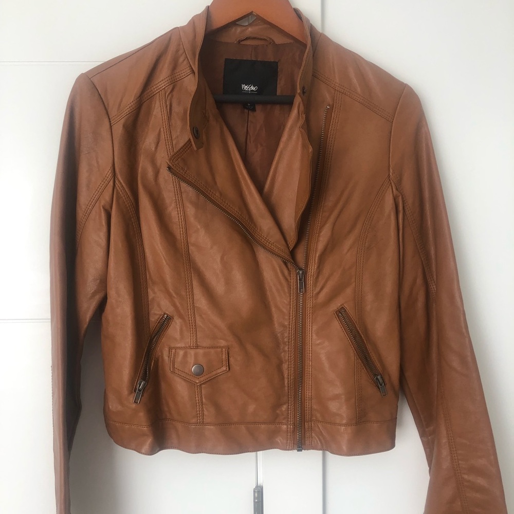 Pleather Bomber